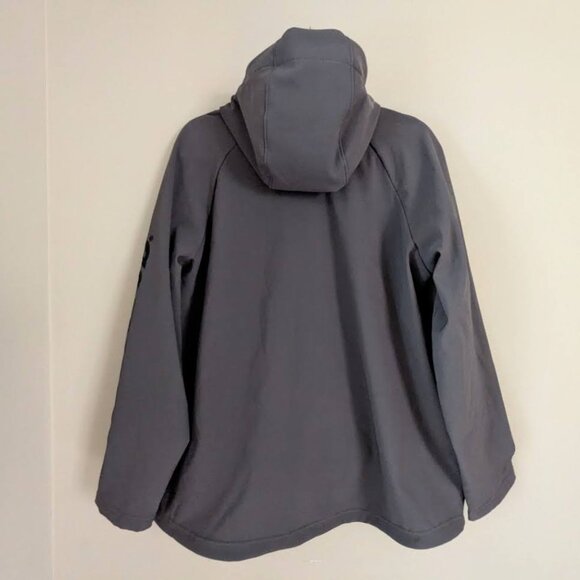 Dickies Performance Gray Womens Protect Soft Shell Hoodie Full Zip Workwear Sz L - Picture 4 of 8